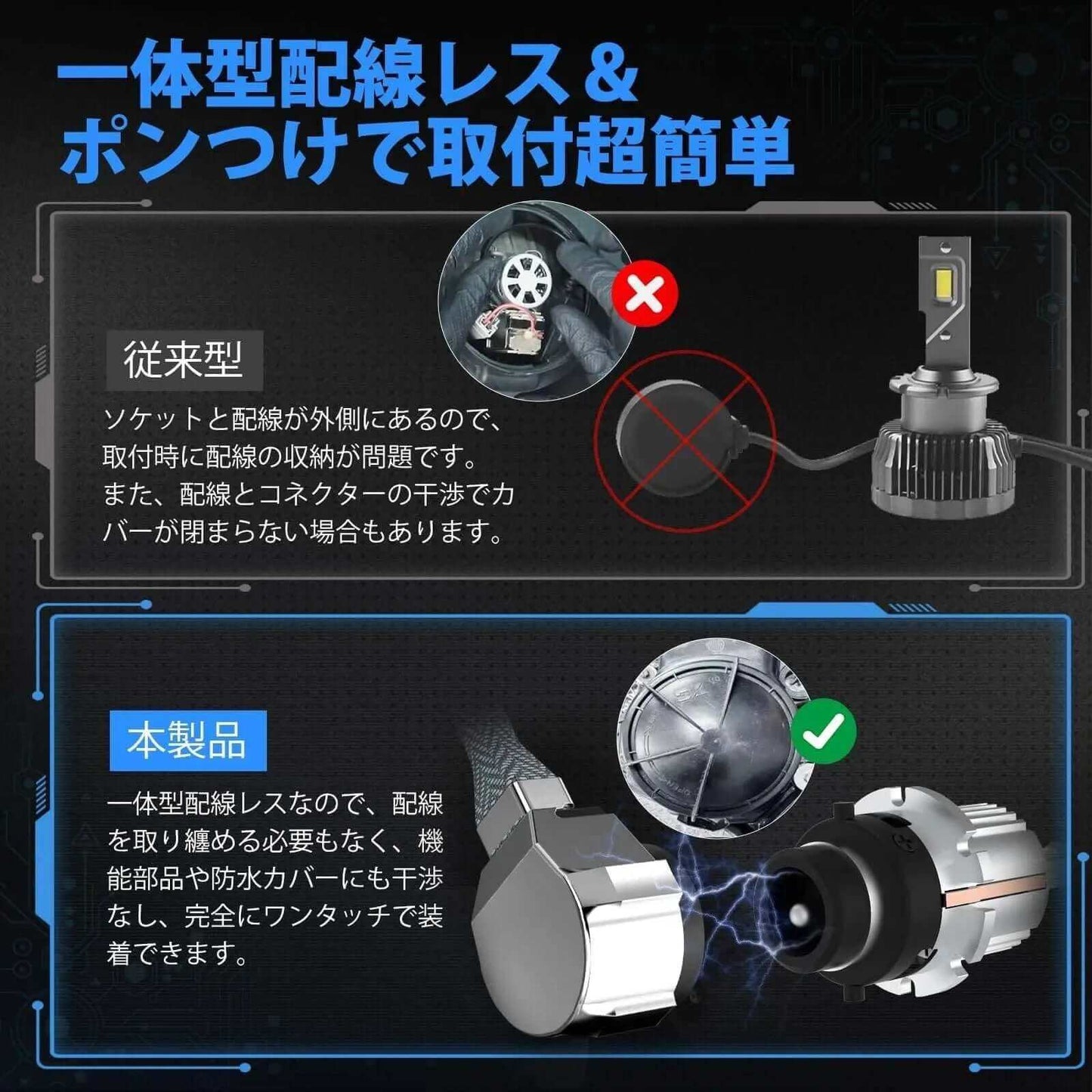 D4S LED ヘッドライト 爆光 ポン付け6500K 3年保証 - bordan - D4S LED ヘッドライト 爆光 ポン付け6500K 3年保証 - bordan - #tag1# 