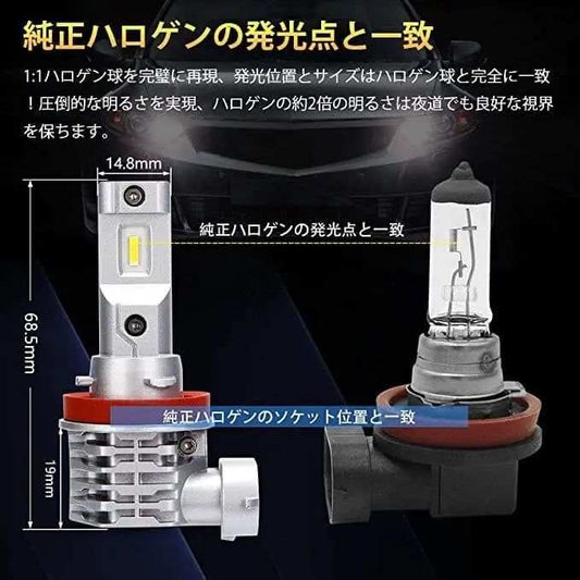 H11 フォグランプファンレス 車検対応 ホワイト 6500K 爆光  led フォグ - bordan - H11 フォグランプファンレス 車検対応 ホワイト 6500K 爆光  led フォグ - bordan - #tag1# 
